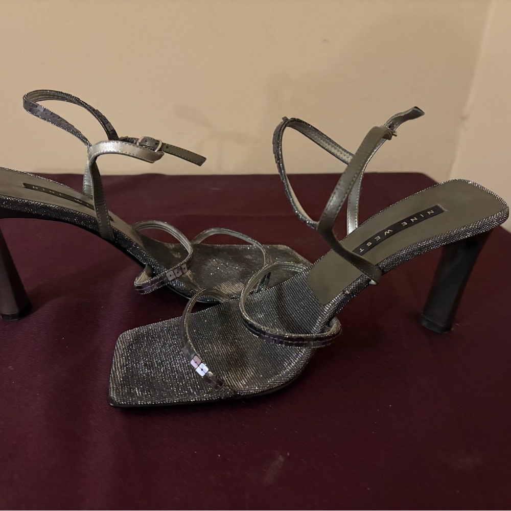 Nine West Silver Stiletto Heels for Special Occasions